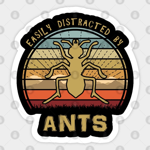 Easily Distracted By Ants Sticker by Nerd_art